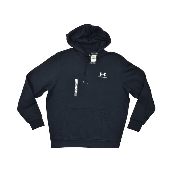 Under Armour Men's Loose UA Icon Fleece Hoodie Black Regular Size L Cotton NEW - Picture 1 of 8